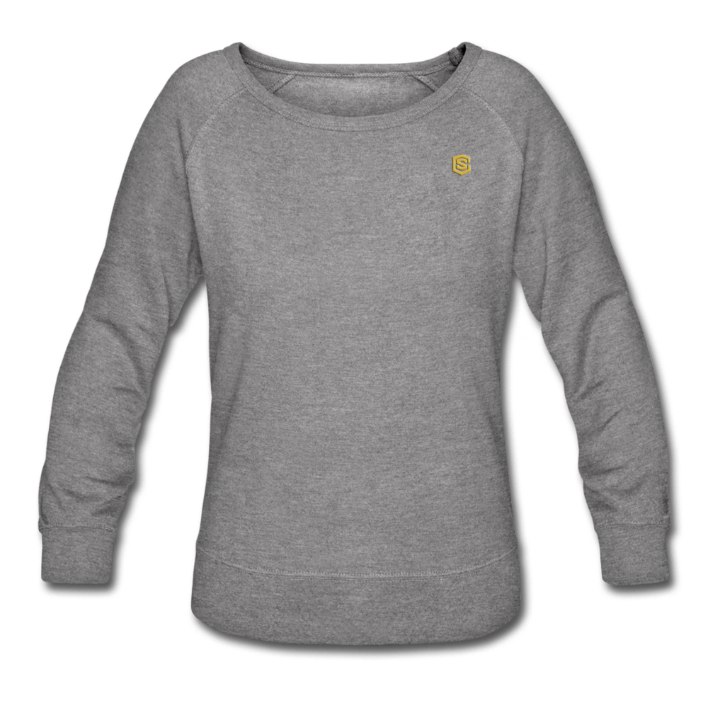 Women’s Crewneck Sweatshirt  WITH GOLD  LOGO - heather gray