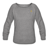 Women’s Crewneck Sweatshirt  WITH GOLD  LOGO - heather gray