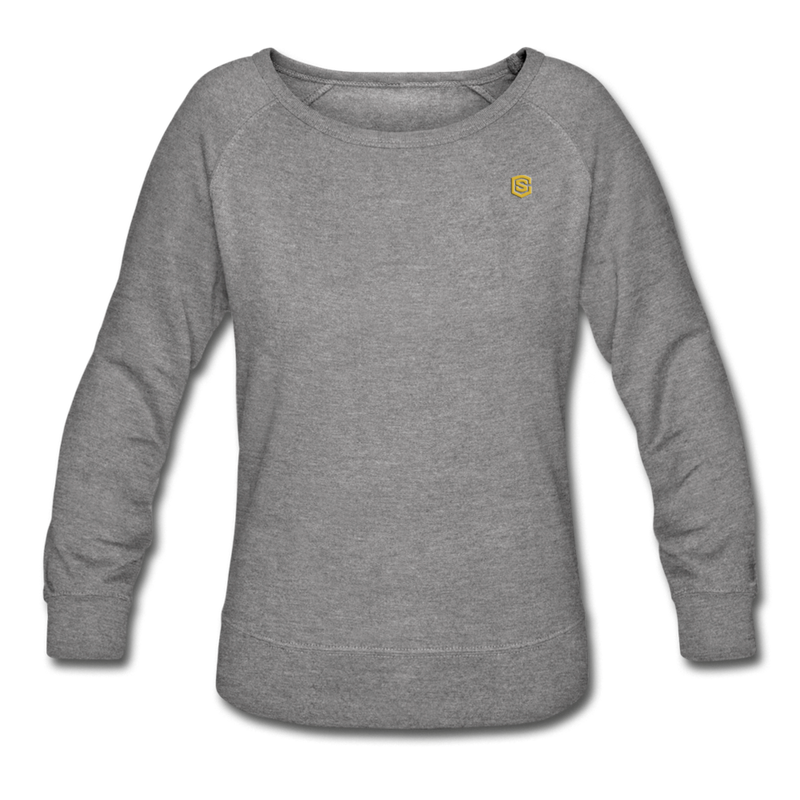 Women’s Crewneck Sweatshirt  WITH GOLD  LOGO - heather gray