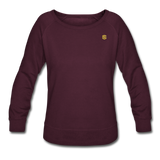 Women’s Crewneck Sweatshirt  WITH GOLD  LOGO - plum