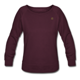 Women’s Crewneck Sweatshirt  WITH  BROWN LOGO - plum