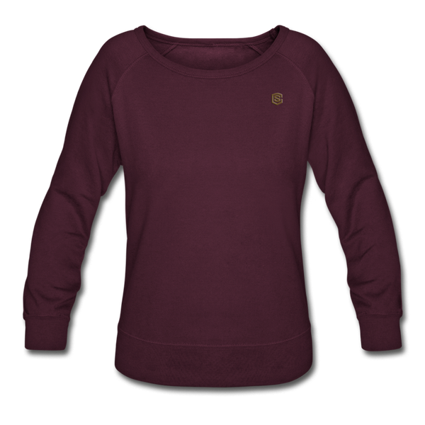 Women’s Crewneck Sweatshirt  WITH  BROWN LOGO - plum