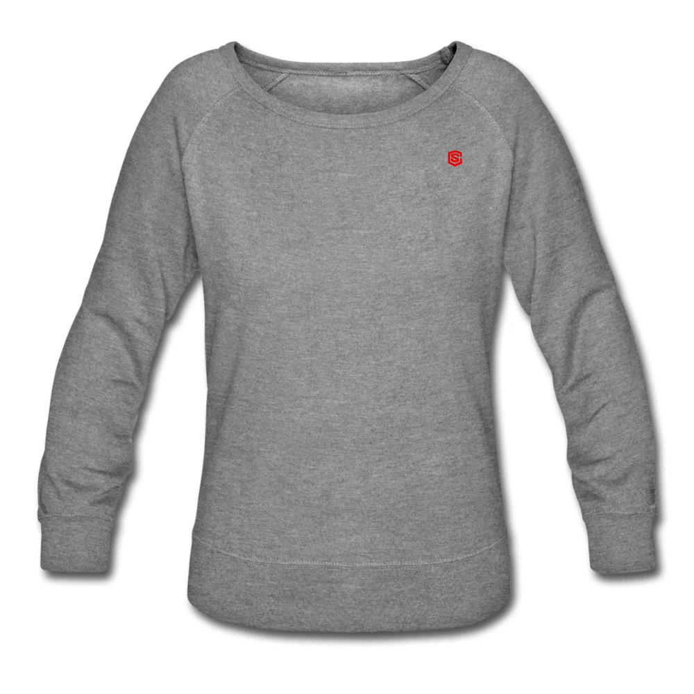 Women’s Crewneck Sweatshirt  WITH RED  LOGO - heather gray