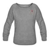 Women’s Crewneck Sweatshirt  WITH RED  LOGO - heather gray