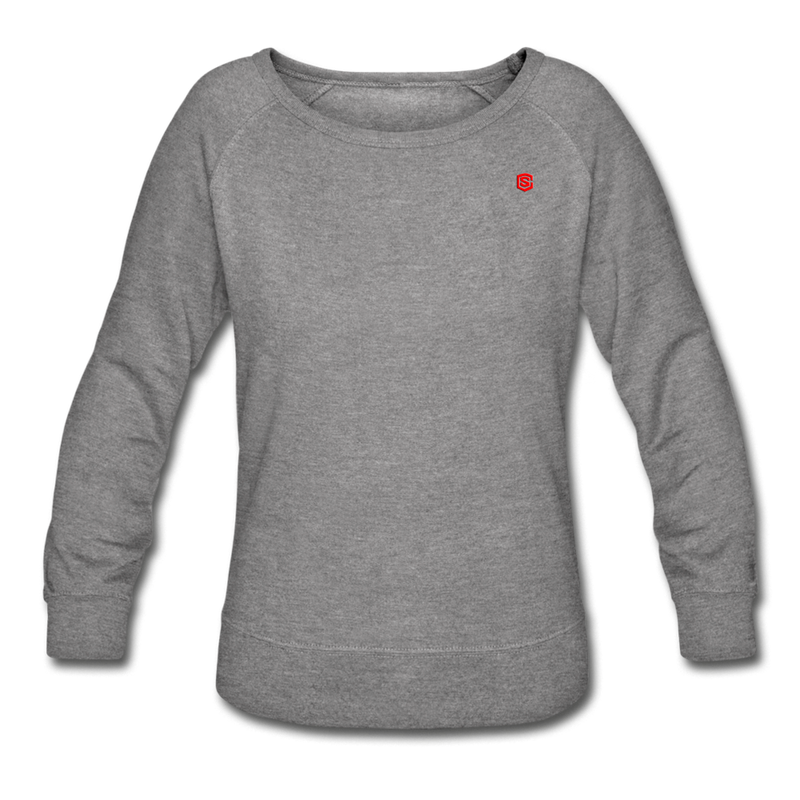 Women’s Crewneck Sweatshirt  WITH RED  LOGO - heather gray