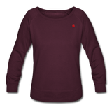 Women’s Crewneck Sweatshirt  WITH RED  LOGO - plum