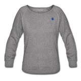 Women’s Crewneck Sweatshirt  WITH BLUE  LOGO - heather gray