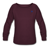 Women’s Crewneck Sweatshirt  WITH BLUE  LOGO - plum