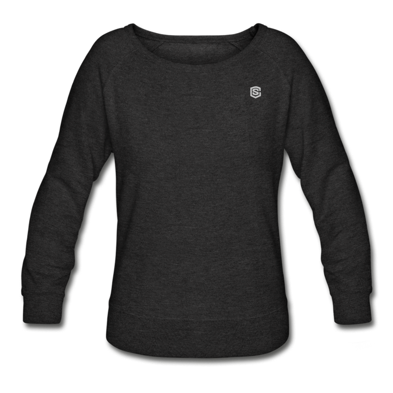 Women’s Crewneck Sweatshirt  WITH SILIVER  LOGO - heather black