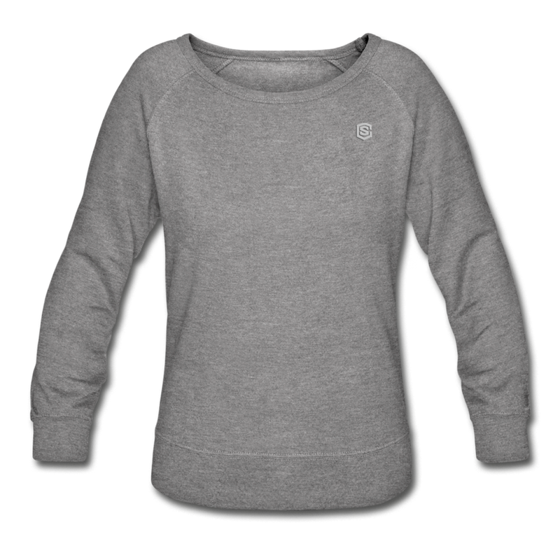 Women’s Crewneck Sweatshirt  WITH SILIVER  LOGO - heather gray