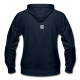 Gildan Heavy Blend Women's Zip Hoodie  WITH SILIVER  LOGO - navy