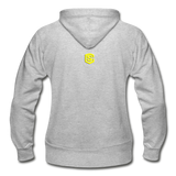 Gildan Heavy Blend Women's Zip Hoodie  WITH YELLOW LOGO - heather gray