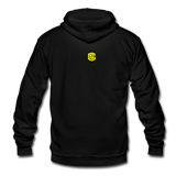 Unisex Fleece Zip Hoodie  WITH YELLOW  LOGO - black