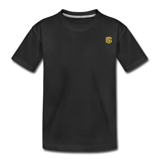 Kid’s Premium Organic T-Shirt  WITH  GOLD LOGO - black