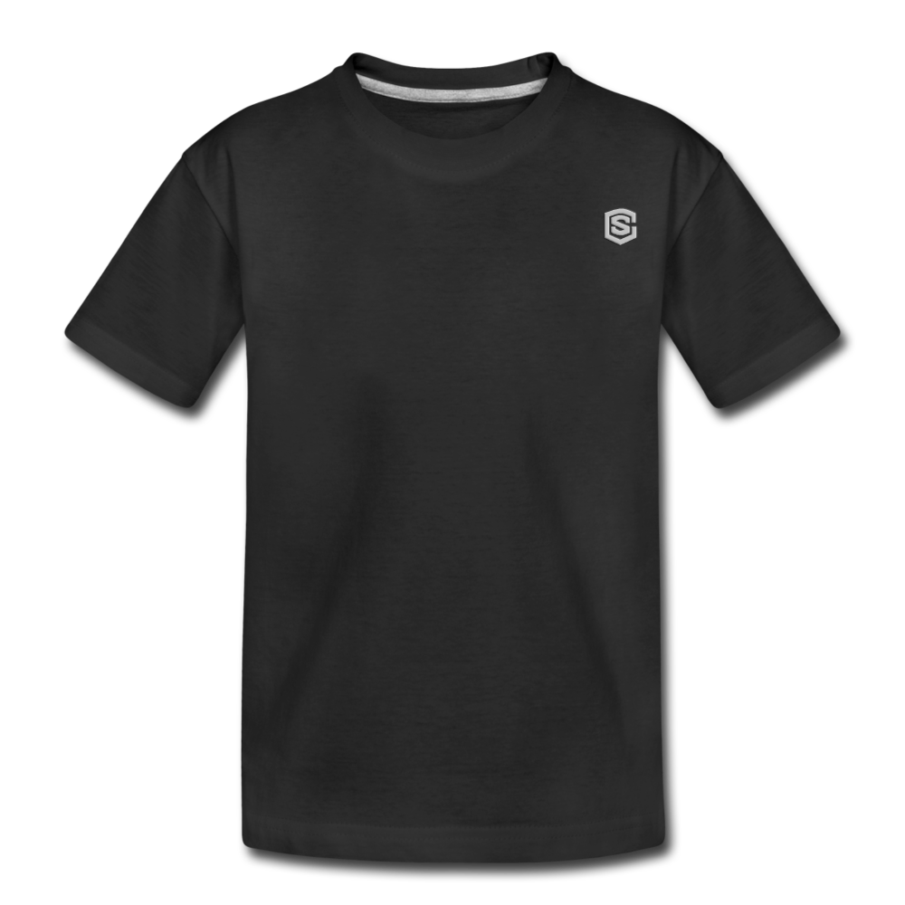 Kid’s Premium Organic T-Shirt  WITH SILIVER  LOGO - black