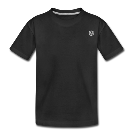 Kid’s Premium Organic T-Shirt  WITH SILIVER  LOGO - black