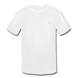 Kids' Moisture Wicking Performance T-Shirt  WITH  WHITE  LOGO - white