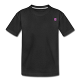 Kid’s Premium Organic T-Shirt  WITH  PINK  LOGO - black