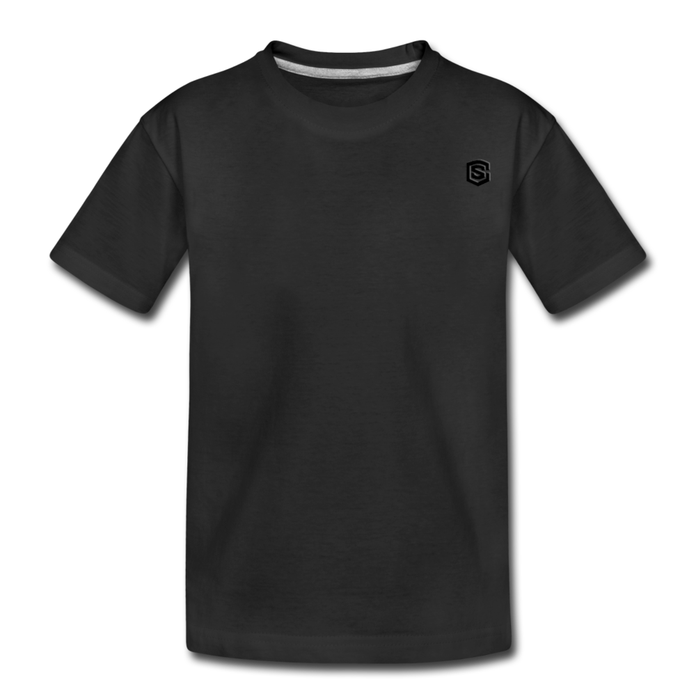 Kid’s Premium Organic T-Shirt  WITH BLACK  LOGO - black