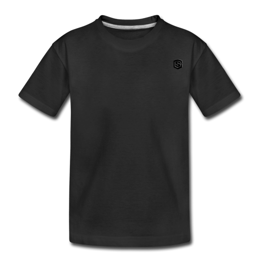 Kid’s Premium Organic T-Shirt  WITH BLACK  LOGO - black
