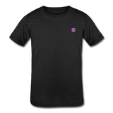 Kids' Tri-Blend T-Shirt   WITH  PINK LOGO - heather black