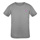 Kids' Tri-Blend T-Shirt   WITH  PINK LOGO - heather gray