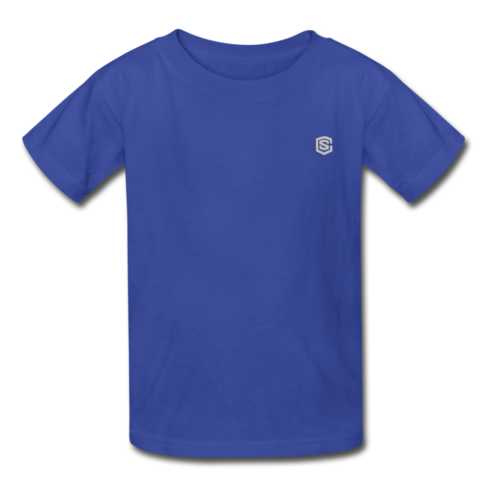 Hanes Youth Tagless T-Shirt   WITH SILIVER LOGO - royal blue