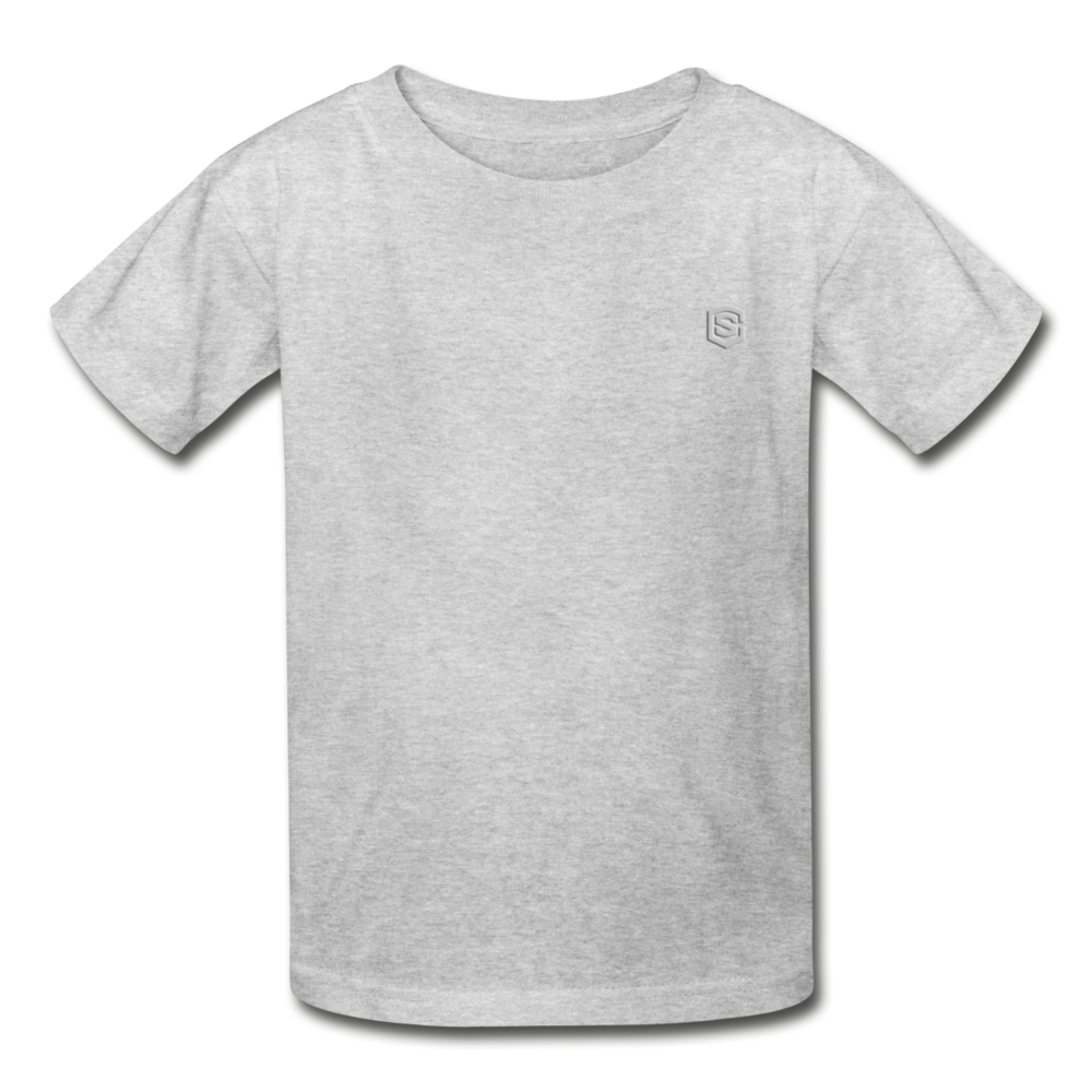 Hanes Youth Tagless T-Shirt   WITH SILIVER LOGO - heather gray