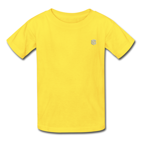 Hanes Youth Tagless T-Shirt   WITH SILIVER LOGO - yellow