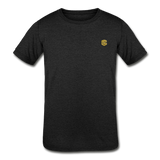 Kids' Tri-Blend T-Shirt  WITH  GOLD  LOGO - heather black