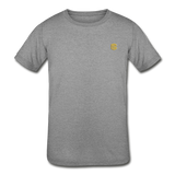 Kids' Tri-Blend T-Shirt  WITH  GOLD  LOGO - heather gray