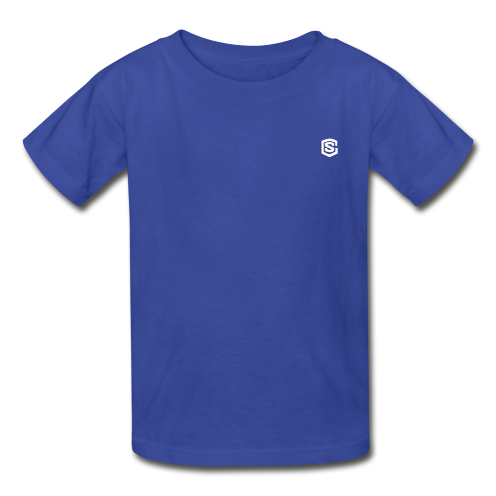 Hanes Youth Tagless T-Shirt   WITH WHITE   LOGO - royal blue