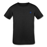 Kids' Tri-Blend T-Shirt   WITH  BLUE LOGO - heather black