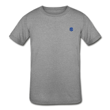 Kids' Tri-Blend T-Shirt   WITH  BLUE LOGO - heather gray