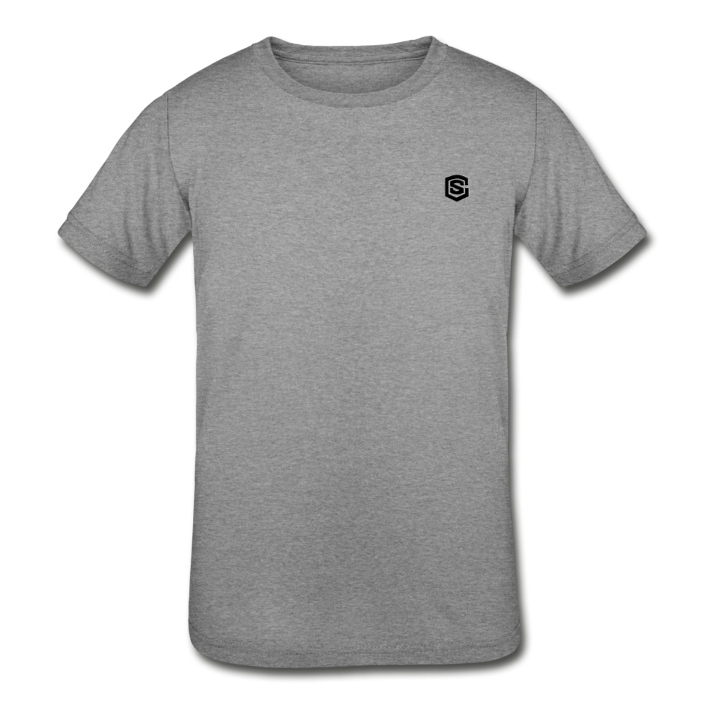 Kids' Tri-Blend T-Shirt   WITH BLACK  LOGO - heather gray
