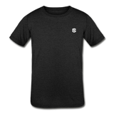 Kids' Tri-Blend T-Shirt   WITH WHITE  LOGO - heather black