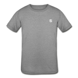 Kids' Tri-Blend T-Shirt   WITH WHITE  LOGO - heather gray