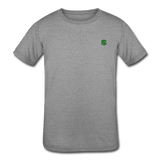 Kids' Tri-Blend T-Shirt   WITH GREEN  LOGO - heather gray