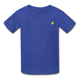 Hanes Youth Tagless T-Shirt   WITH YELLOW  LOGO - royal blue