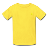 Hanes Youth Tagless T-Shirt   WITH YELLOW  LOGO - yellow