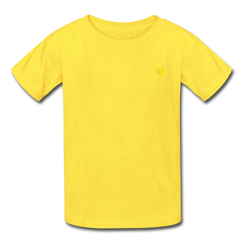Hanes Youth Tagless T-Shirt   WITH YELLOW  LOGO - yellow