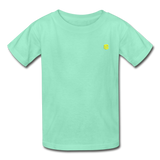 Hanes Youth Tagless T-Shirt   WITH YELLOW  LOGO - deep mint