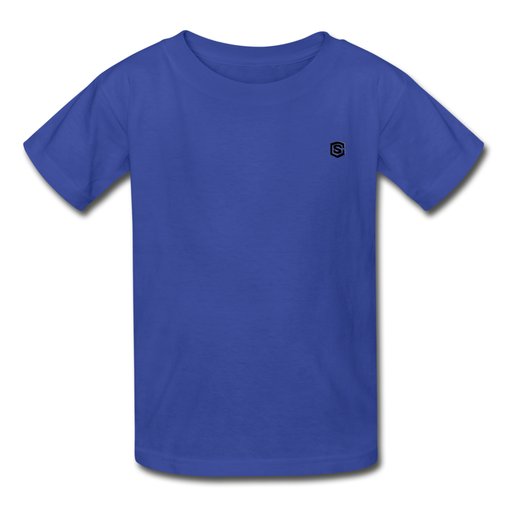 Hanes Youth Tagless T-Shirt   WITH  BLACK LOGO - royal blue