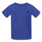 Hanes Youth Tagless T-Shirt   WITH  BLACK LOGO - royal blue