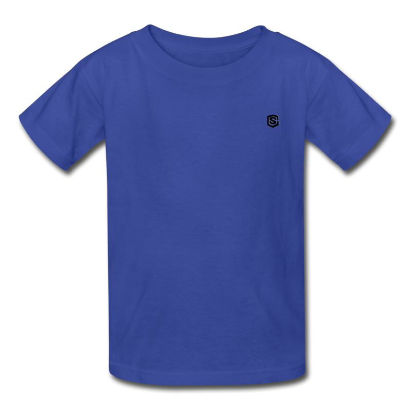 Hanes Youth Tagless T-Shirt   WITH  BLACK LOGO - royal blue
