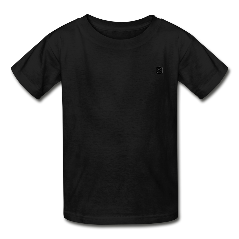 Hanes Youth Tagless T-Shirt   WITH  BLACK LOGO - black