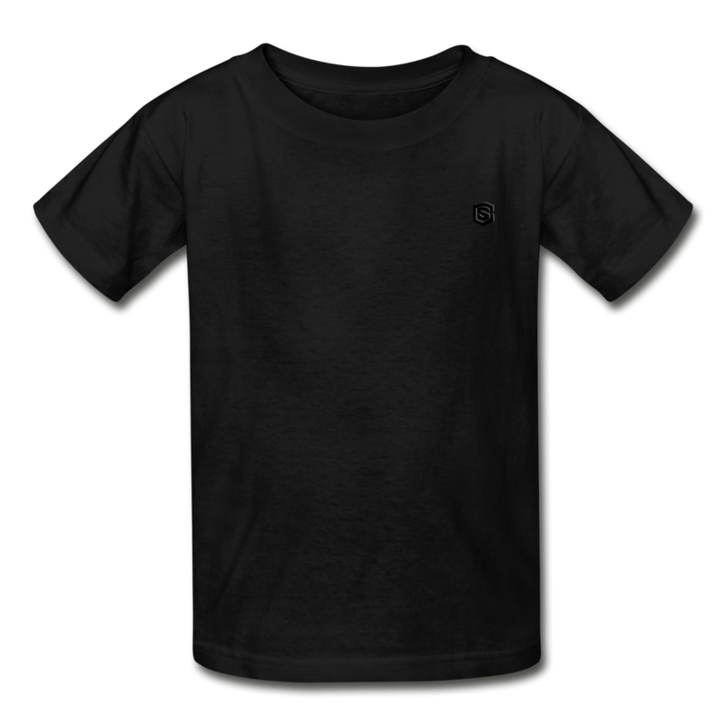 Hanes Youth Tagless T-Shirt   WITH  BLACK LOGO - black