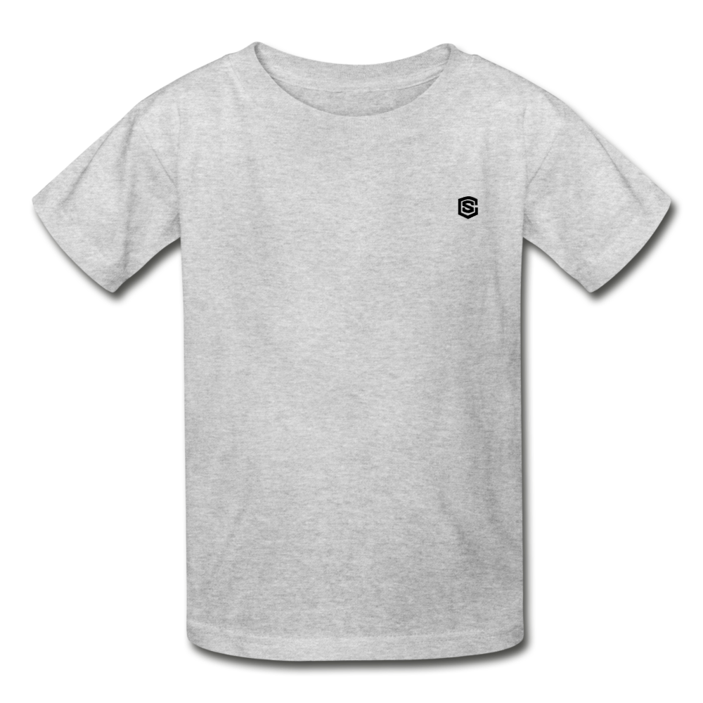 Hanes Youth Tagless T-Shirt   WITH  BLACK LOGO - heather gray