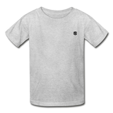 Hanes Youth Tagless T-Shirt   WITH  BLACK LOGO - heather gray
