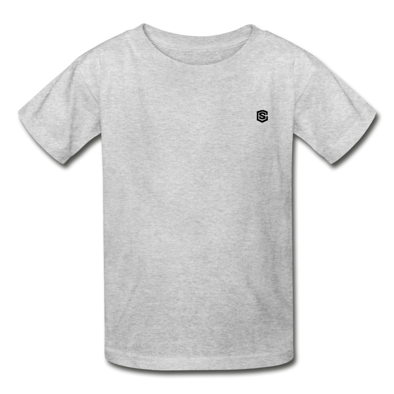 Hanes Youth Tagless T-Shirt   WITH  BLACK LOGO - heather gray